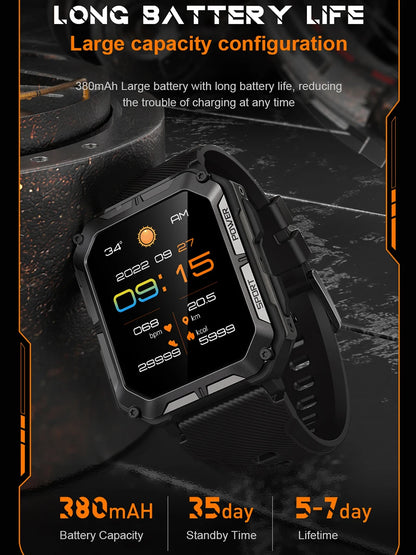 LEMFO C20Pro Smart Watch Men Sport Smartwatch IP68 Waterproof Bluetooth Call 35 Days Standby 123 Sport Modes 1.83 Inch HD Screen